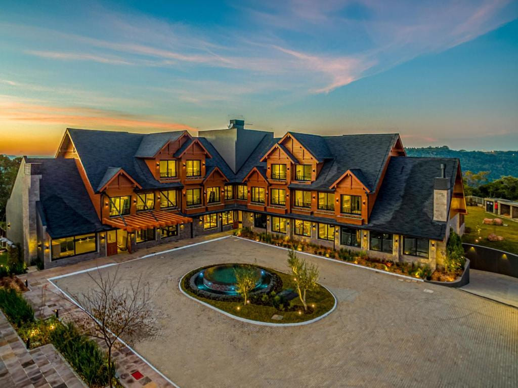 Domaine de réception au coucher de soleil